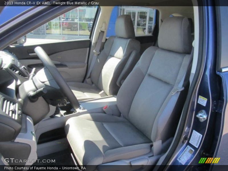 Twilight Blue Metallic / Gray 2013 Honda CR-V EX AWD