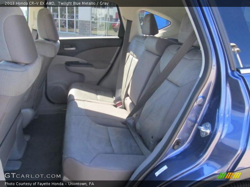 Twilight Blue Metallic / Gray 2013 Honda CR-V EX AWD