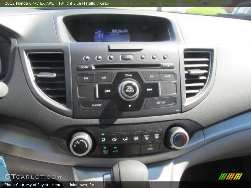 Twilight Blue Metallic / Gray 2013 Honda CR-V EX AWD