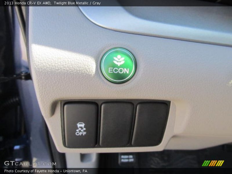Twilight Blue Metallic / Gray 2013 Honda CR-V EX AWD