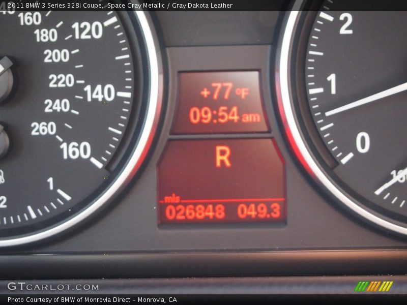 Space Gray Metallic / Gray Dakota Leather 2011 BMW 3 Series 328i Coupe