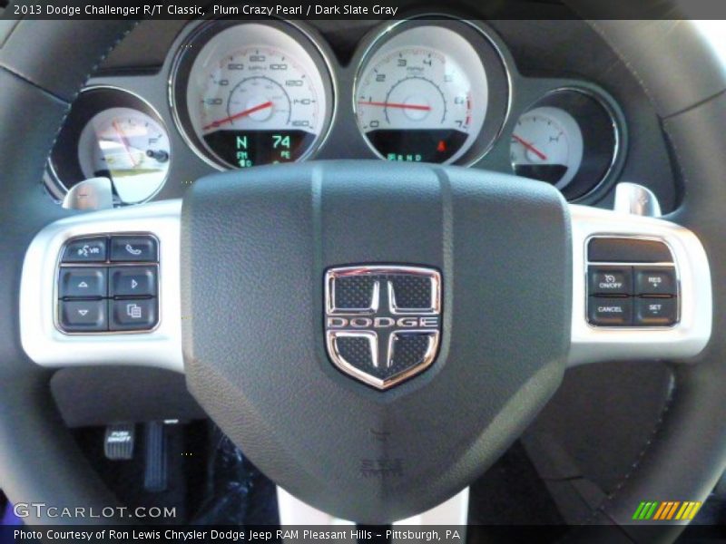 Plum Crazy Pearl / Dark Slate Gray 2013 Dodge Challenger R/T Classic