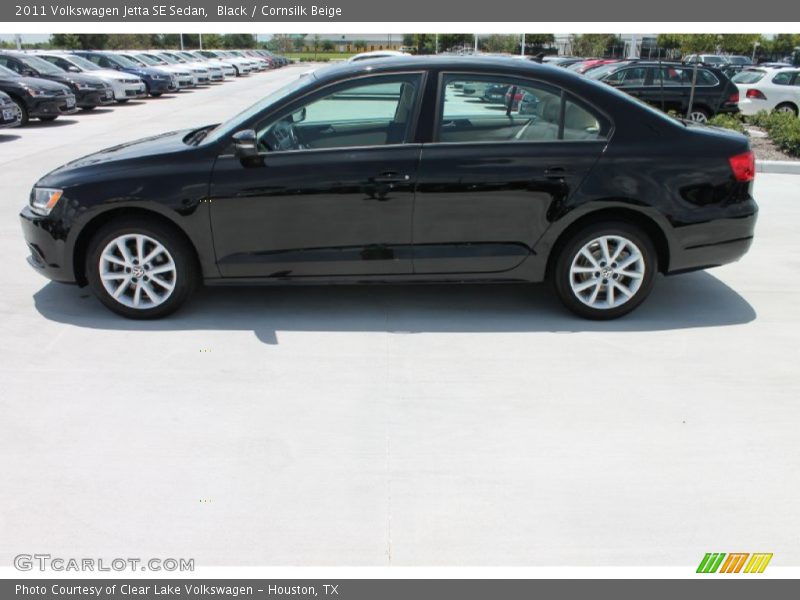 Black / Cornsilk Beige 2011 Volkswagen Jetta SE Sedan