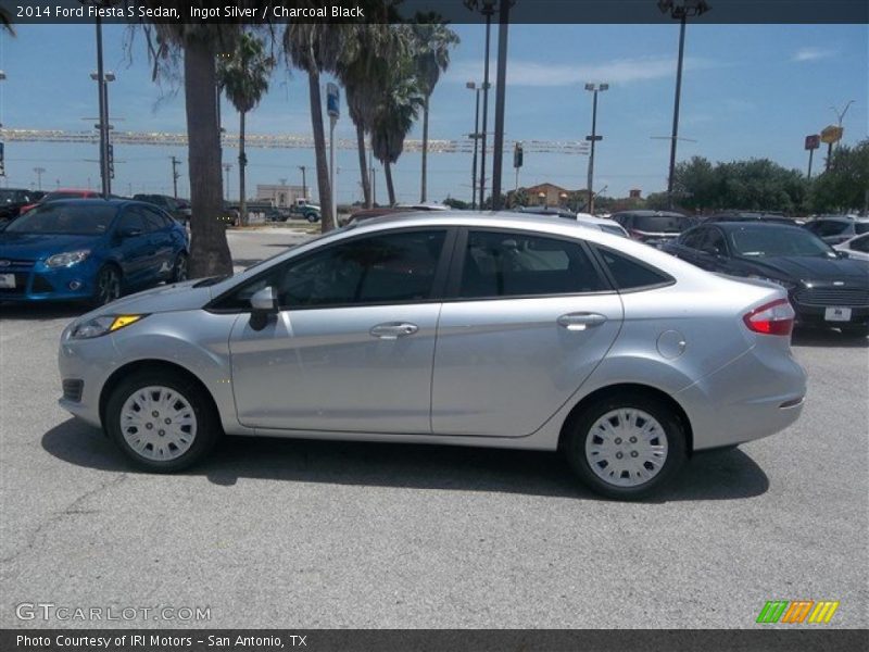 Ingot Silver / Charcoal Black 2014 Ford Fiesta S Sedan