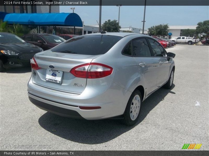 Ingot Silver / Charcoal Black 2014 Ford Fiesta S Sedan