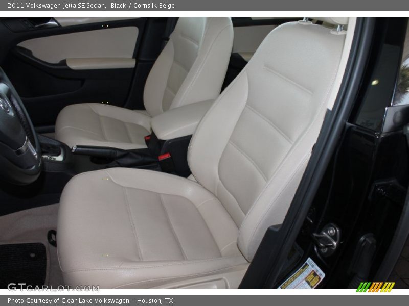 Black / Cornsilk Beige 2011 Volkswagen Jetta SE Sedan