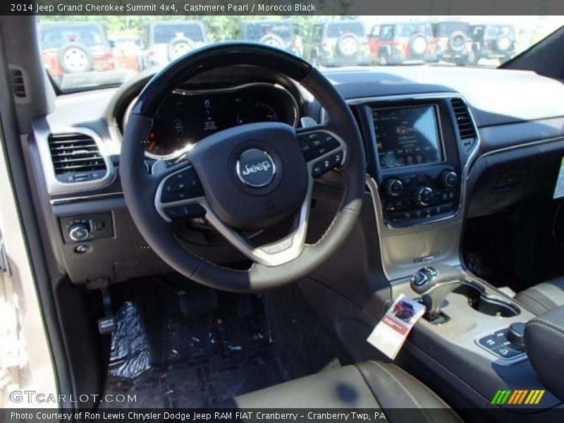 Cashmere Pearl / Morocco Black 2014 Jeep Grand Cherokee Summit 4x4
