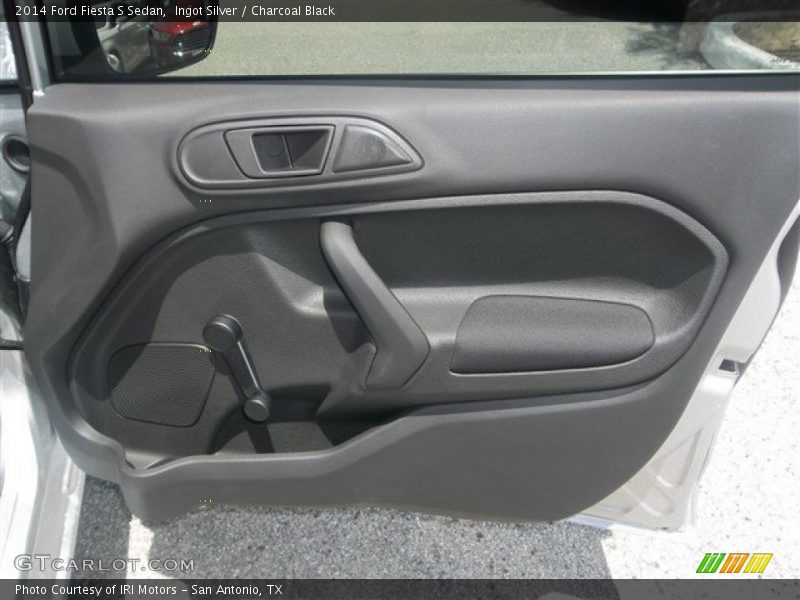 Ingot Silver / Charcoal Black 2014 Ford Fiesta S Sedan