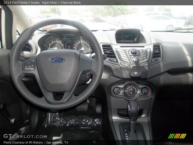 Ingot Silver / Charcoal Black 2014 Ford Fiesta S Sedan