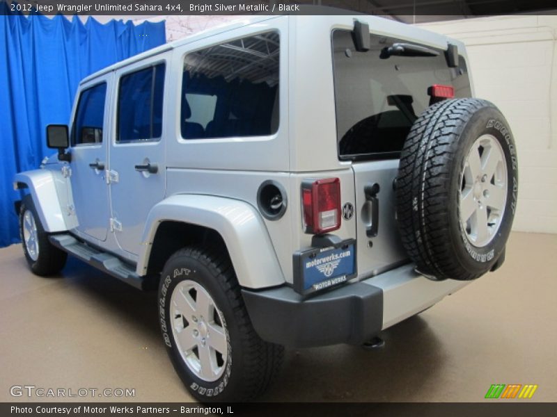 Bright Silver Metallic / Black 2012 Jeep Wrangler Unlimited Sahara 4x4