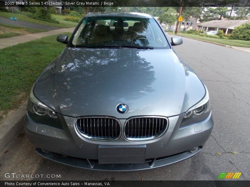Silver Grey Metallic / Beige 2005 BMW 5 Series 545i Sedan