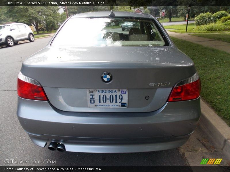 Silver Grey Metallic / Beige 2005 BMW 5 Series 545i Sedan