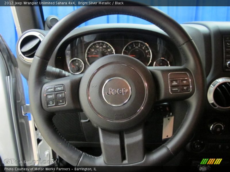 Bright Silver Metallic / Black 2012 Jeep Wrangler Unlimited Sahara 4x4