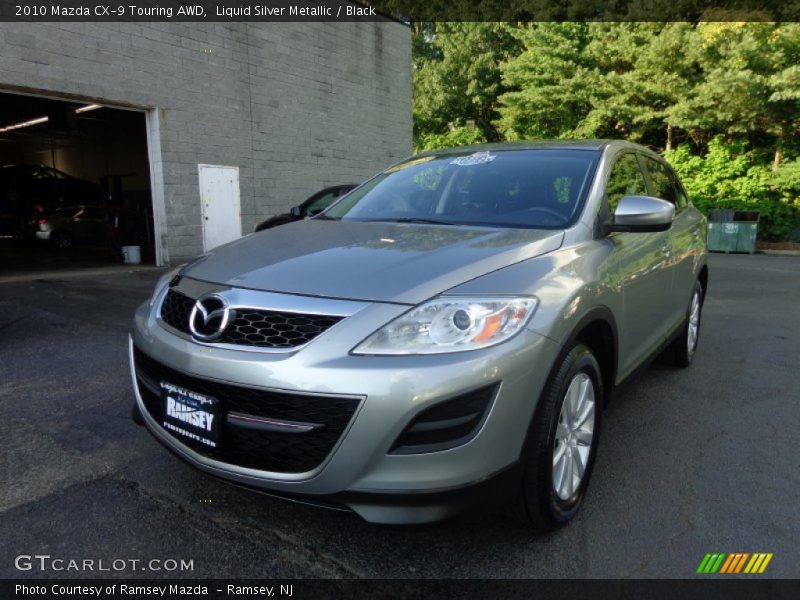 Liquid Silver Metallic / Black 2010 Mazda CX-9 Touring AWD