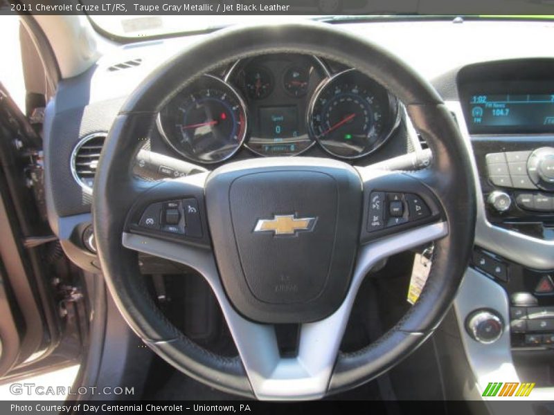 Taupe Gray Metallic / Jet Black Leather 2011 Chevrolet Cruze LT/RS