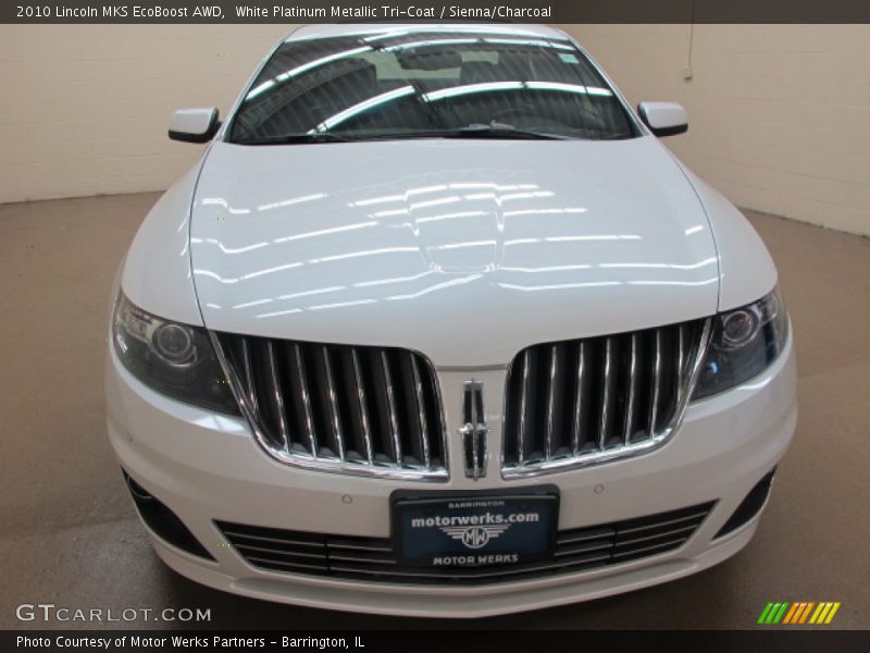White Platinum Metallic Tri-Coat / Sienna/Charcoal 2010 Lincoln MKS EcoBoost AWD
