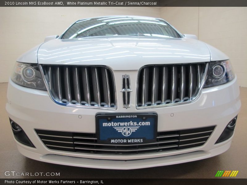 White Platinum Metallic Tri-Coat / Sienna/Charcoal 2010 Lincoln MKS EcoBoost AWD