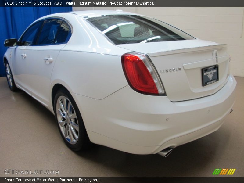 White Platinum Metallic Tri-Coat / Sienna/Charcoal 2010 Lincoln MKS EcoBoost AWD