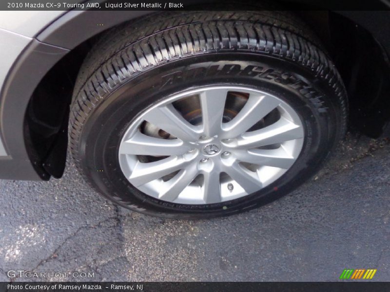 Liquid Silver Metallic / Black 2010 Mazda CX-9 Touring AWD