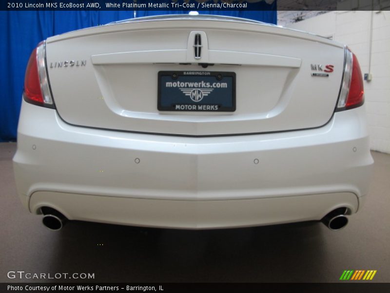 White Platinum Metallic Tri-Coat / Sienna/Charcoal 2010 Lincoln MKS EcoBoost AWD