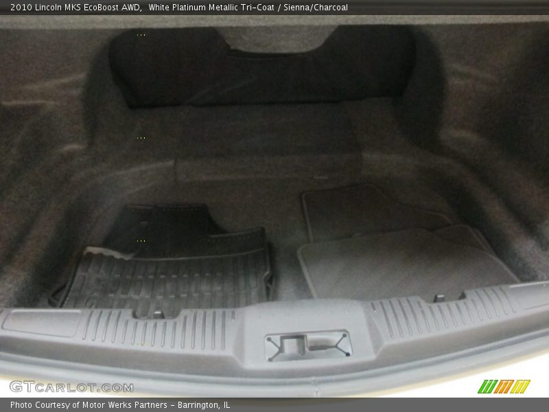 White Platinum Metallic Tri-Coat / Sienna/Charcoal 2010 Lincoln MKS EcoBoost AWD
