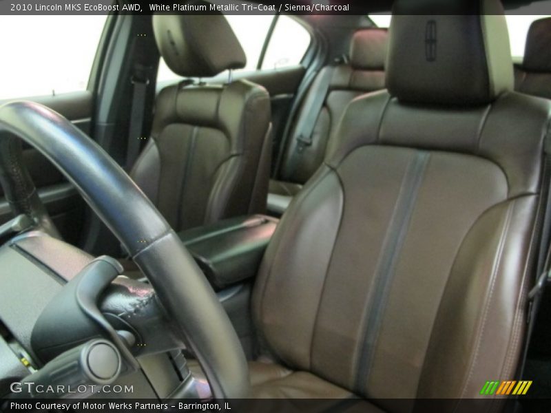 White Platinum Metallic Tri-Coat / Sienna/Charcoal 2010 Lincoln MKS EcoBoost AWD
