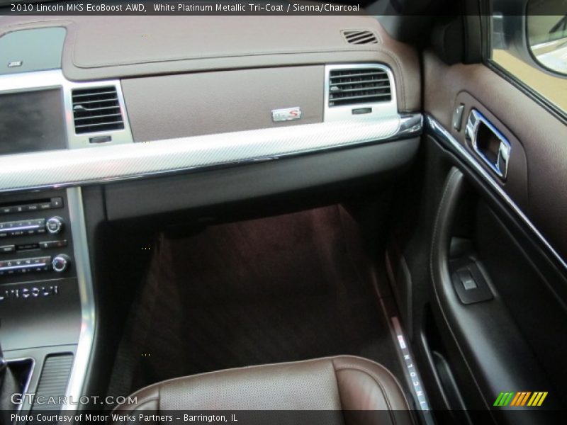 White Platinum Metallic Tri-Coat / Sienna/Charcoal 2010 Lincoln MKS EcoBoost AWD