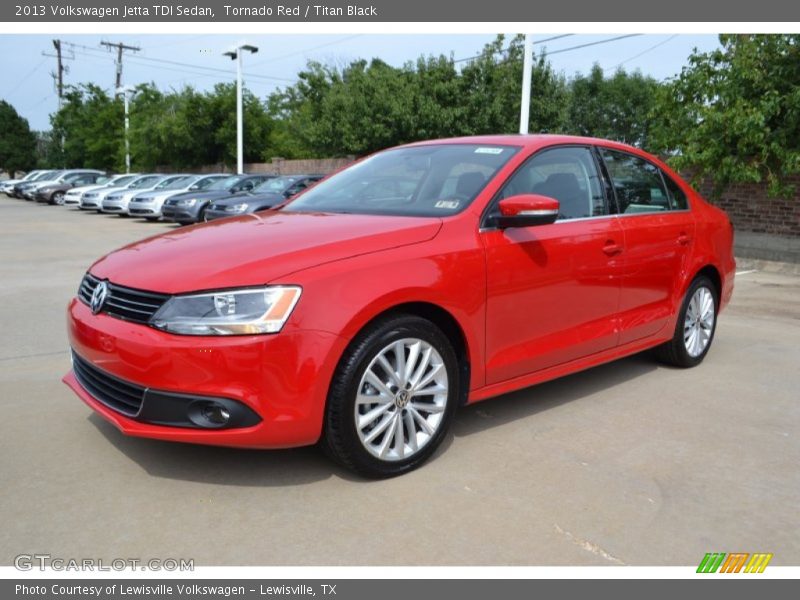 Tornado Red / Titan Black 2013 Volkswagen Jetta TDI Sedan