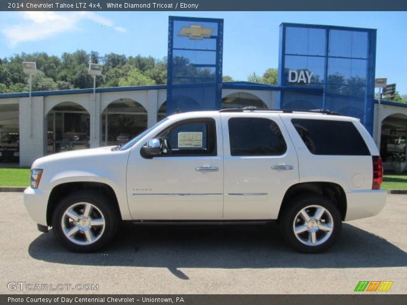 White Diamond Tricoat / Ebony 2014 Chevrolet Tahoe LTZ 4x4