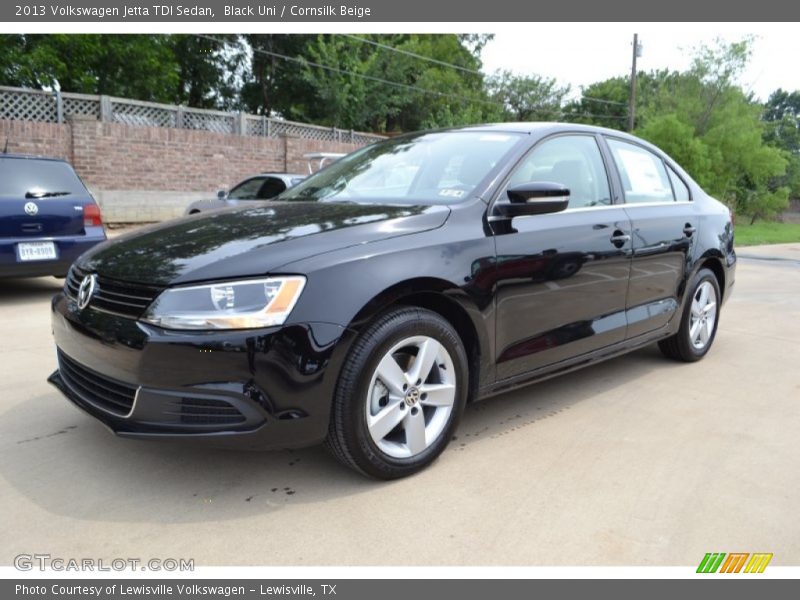 Black Uni / Cornsilk Beige 2013 Volkswagen Jetta TDI Sedan