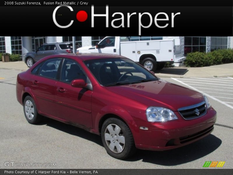 Fusion Red Metallic / Grey 2008 Suzuki Forenza