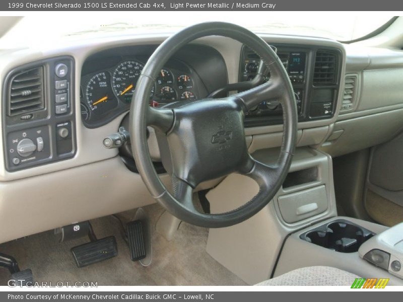 Light Pewter Metallic / Medium Gray 1999 Chevrolet Silverado 1500 LS Extended Cab 4x4