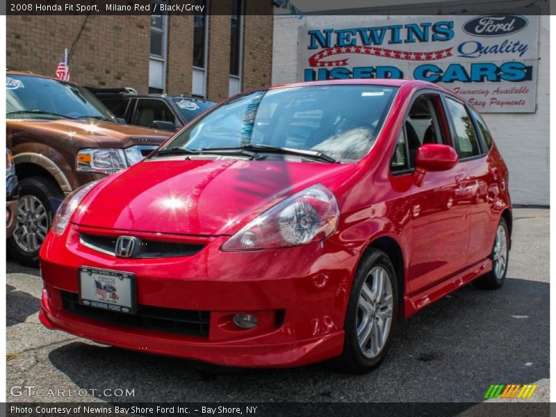 Milano Red / Black/Grey 2008 Honda Fit Sport