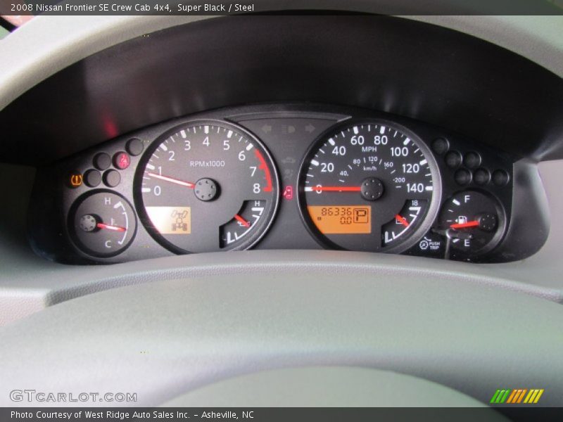 Super Black / Steel 2008 Nissan Frontier SE Crew Cab 4x4