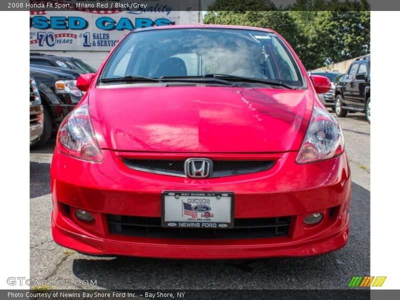 Milano Red / Black/Grey 2008 Honda Fit Sport