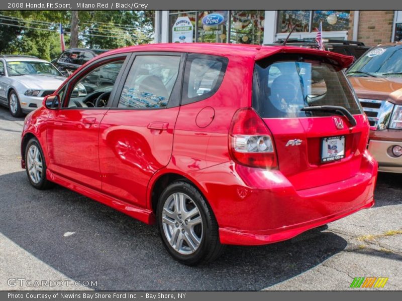 Milano Red / Black/Grey 2008 Honda Fit Sport