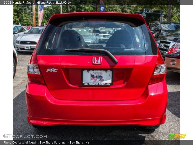 Milano Red / Black/Grey 2008 Honda Fit Sport