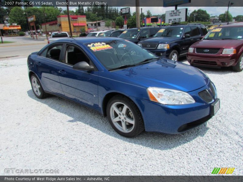 Electric Blue Metallic / Ebony 2007 Pontiac G6 V6 Sedan