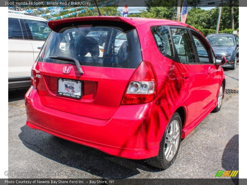 Milano Red / Black/Grey 2008 Honda Fit Sport