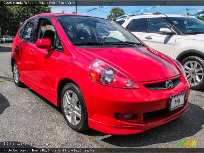 Milano Red / Black/Grey 2008 Honda Fit Sport