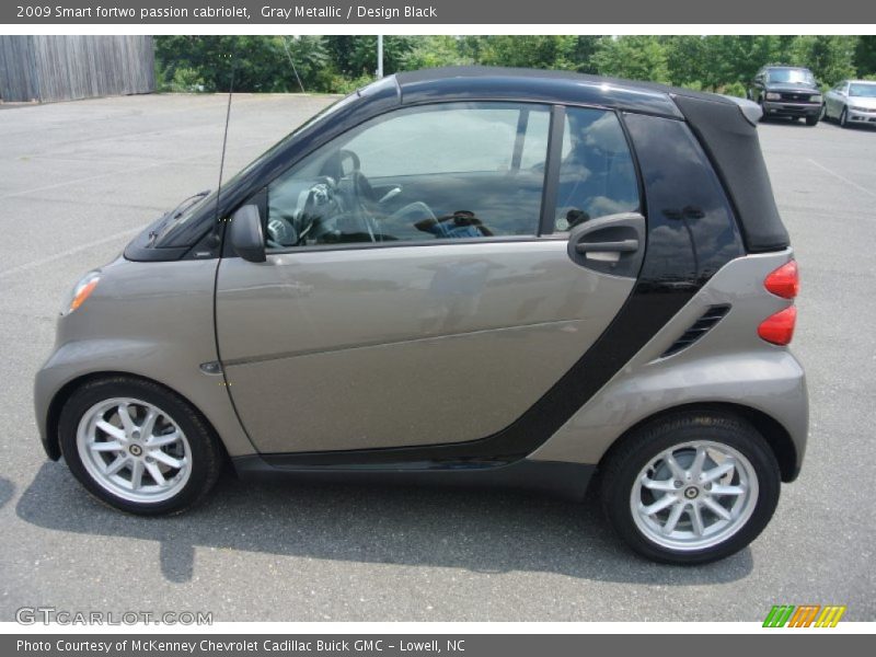 Gray Metallic / Design Black 2009 Smart fortwo passion cabriolet