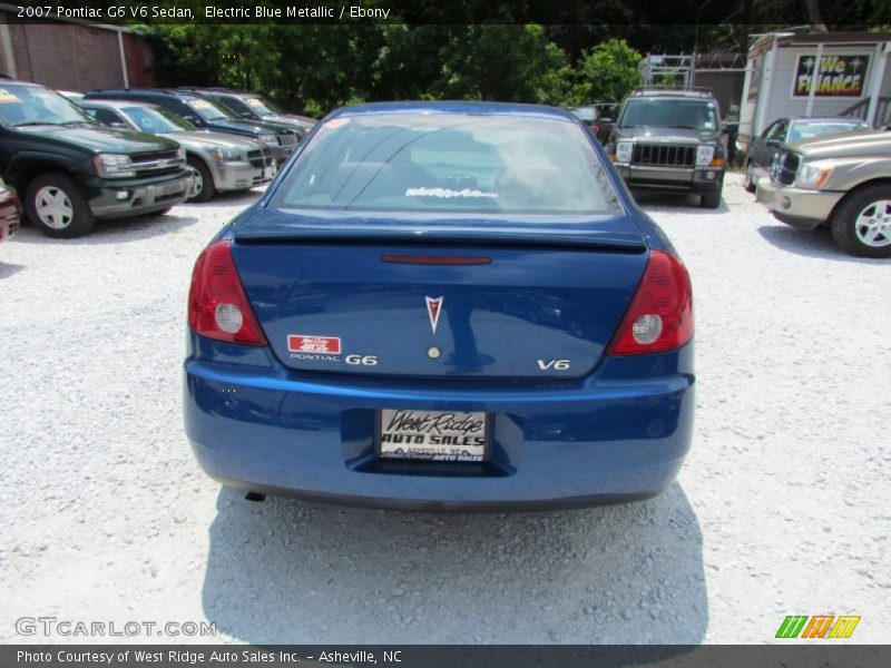 Electric Blue Metallic / Ebony 2007 Pontiac G6 V6 Sedan