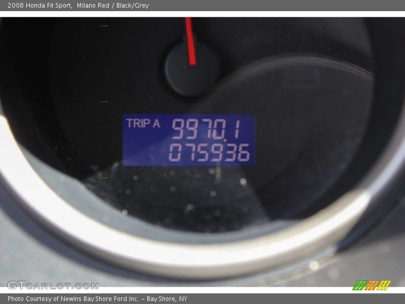 Milano Red / Black/Grey 2008 Honda Fit Sport
