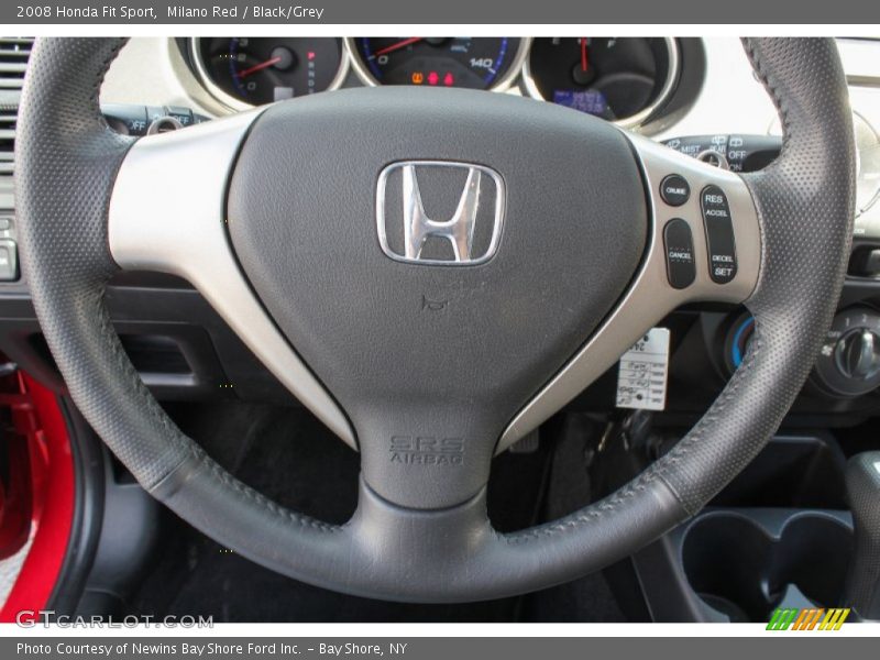 Milano Red / Black/Grey 2008 Honda Fit Sport