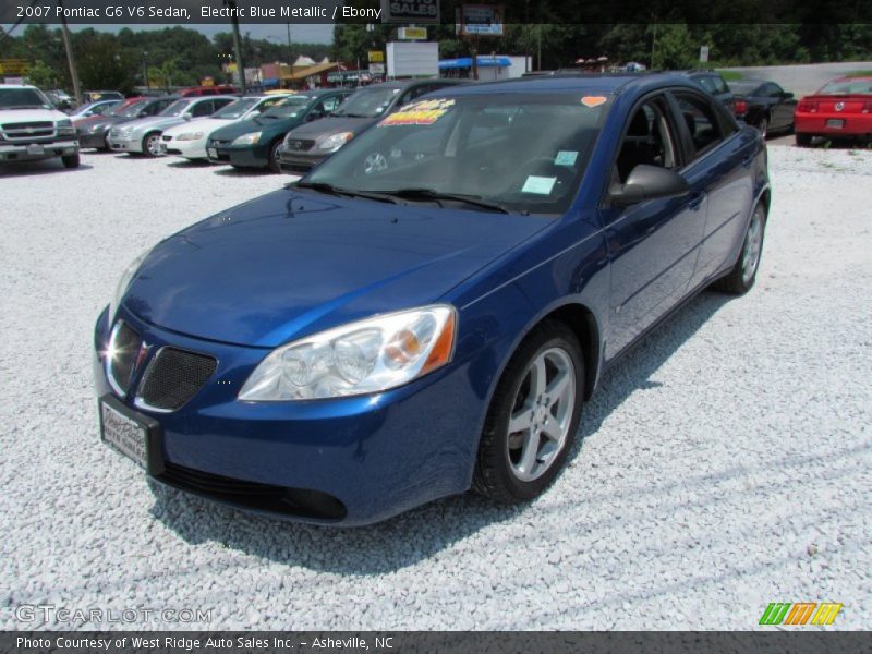 Electric Blue Metallic / Ebony 2007 Pontiac G6 V6 Sedan