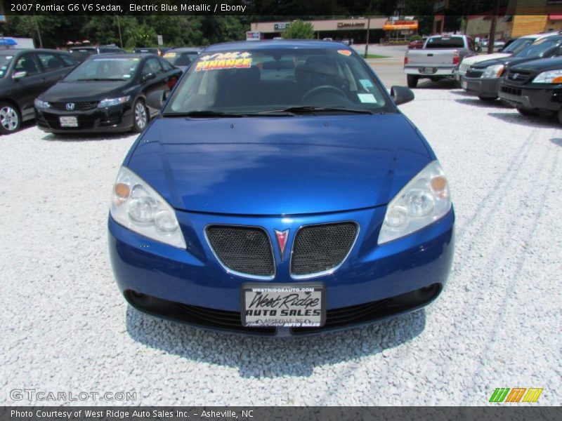 Electric Blue Metallic / Ebony 2007 Pontiac G6 V6 Sedan