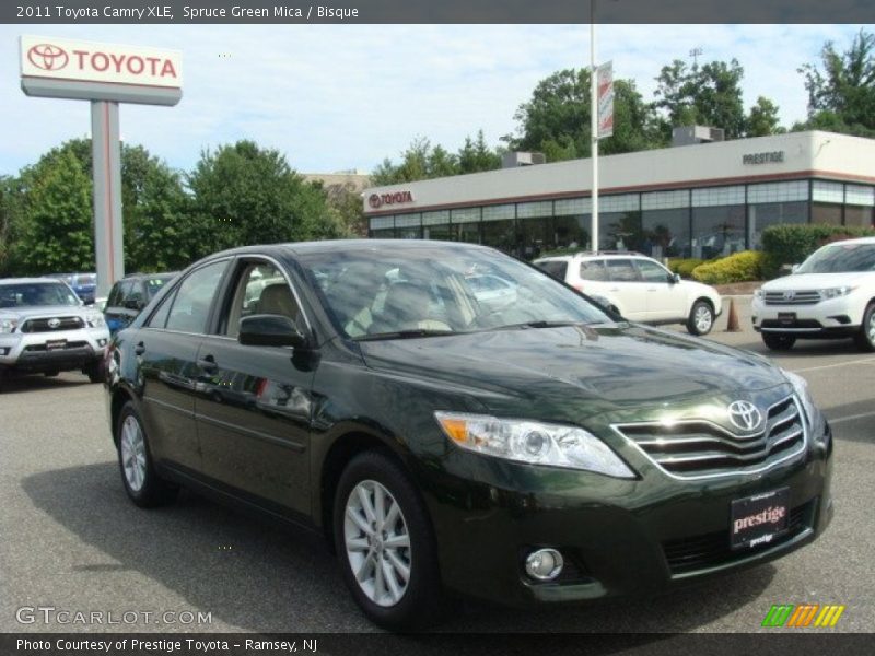 Spruce Green Mica / Bisque 2011 Toyota Camry XLE