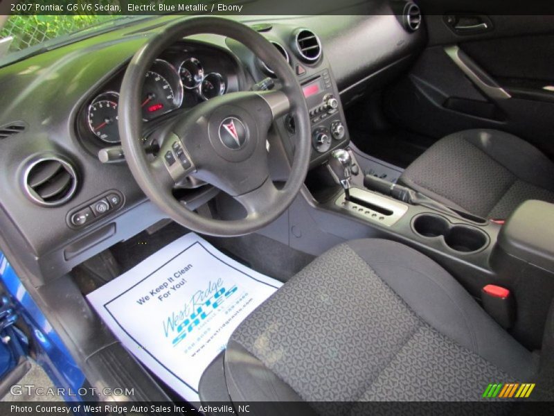 Electric Blue Metallic / Ebony 2007 Pontiac G6 V6 Sedan