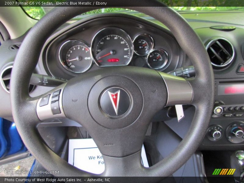 Electric Blue Metallic / Ebony 2007 Pontiac G6 V6 Sedan