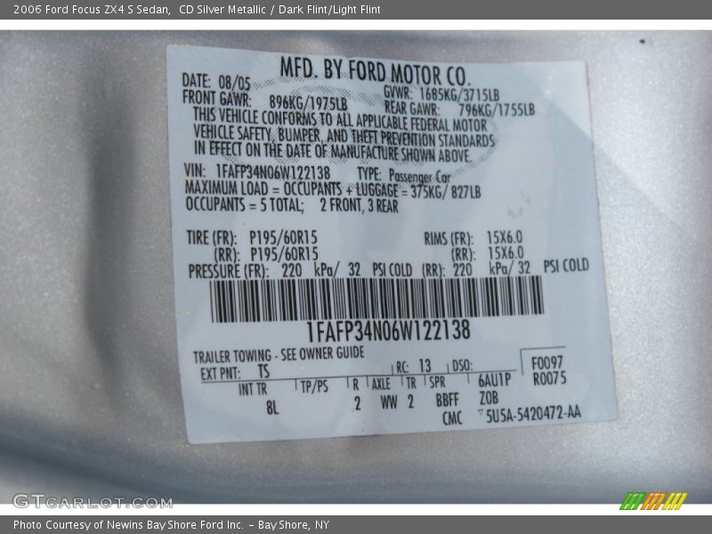 CD Silver Metallic / Dark Flint/Light Flint 2006 Ford Focus ZX4 S Sedan